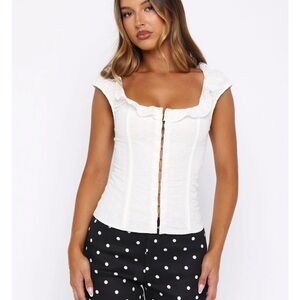White Eyelet corset